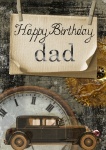 Cartão feliz do pai do aniversário