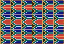 Horizontal s african flag pattern