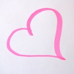 Pretty Pink Heart Drawn