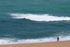 Kite surfer on beach
