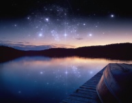 Lago con le stelle