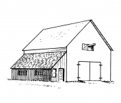 Old Barn Illustration