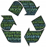 Conceptos de reciclaje de intercambio