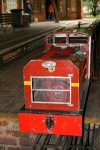 Red model train