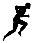 Running Man Silhouette Clipart