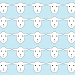 Sheep Wallpaper Pattern Blue