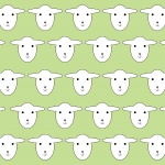 Sheep Wallpaper Pattern zöld
