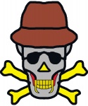 Skull in hat