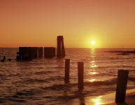Sunset Több Chesapeake Bay