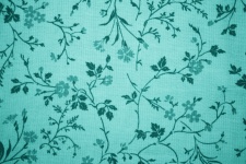 Fabric Floral Blue Teal