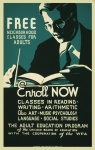 Affiche vintage d'art de classe