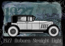 Colagem da arte do carro do vintage 1923