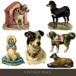 Vintage Dogs Clipart