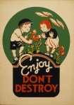 Vintage gyerekek Poster