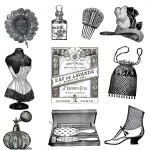 Vintage Ladies Accessories Clipart