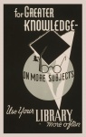 Vintage-Bibliothek Plakat