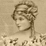 Vintage Victorian Lady Collage Art