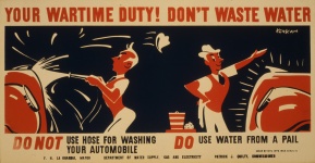 Vintage Woda Odpady Plakat