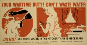 Vintage Woda Odpady Plakat