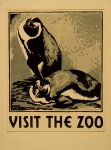 Weinlese-Zoo-Plakat