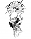 Woman in Corset Clipart
