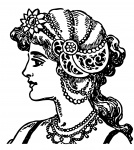 Kobieta portret profil Rysunki
