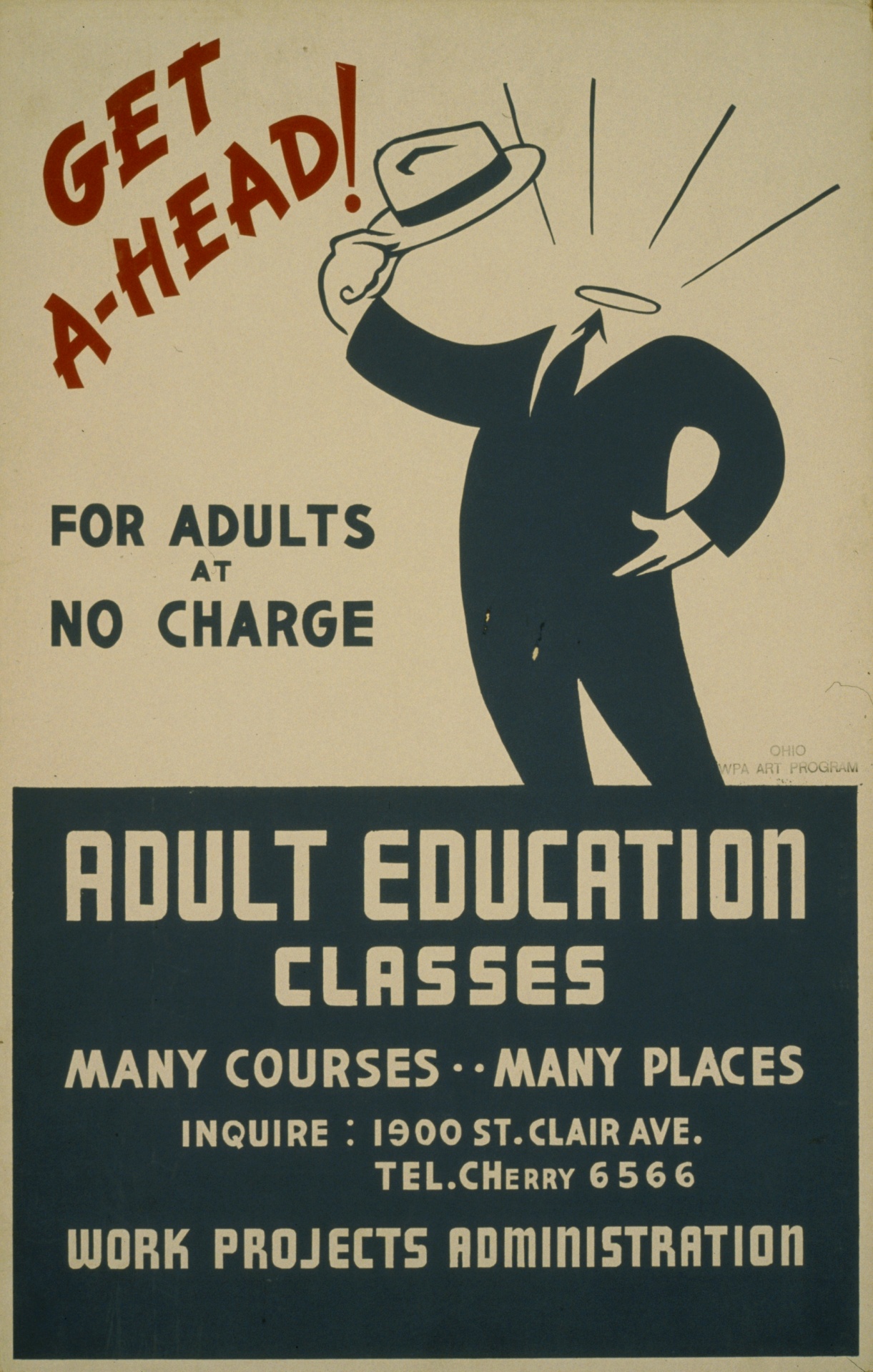 成人教育ビンテージポスター