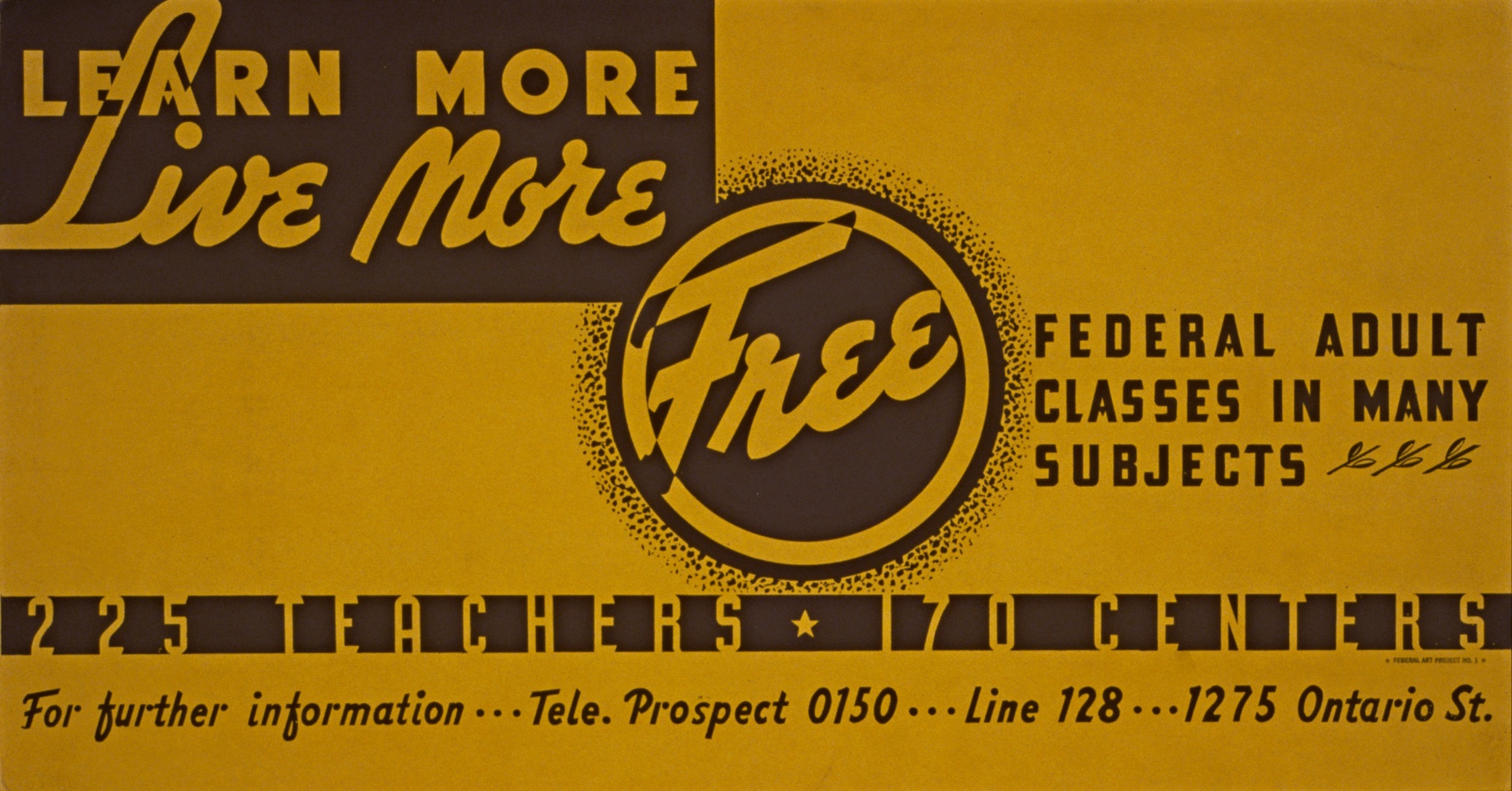Poster Adult Education Vintage