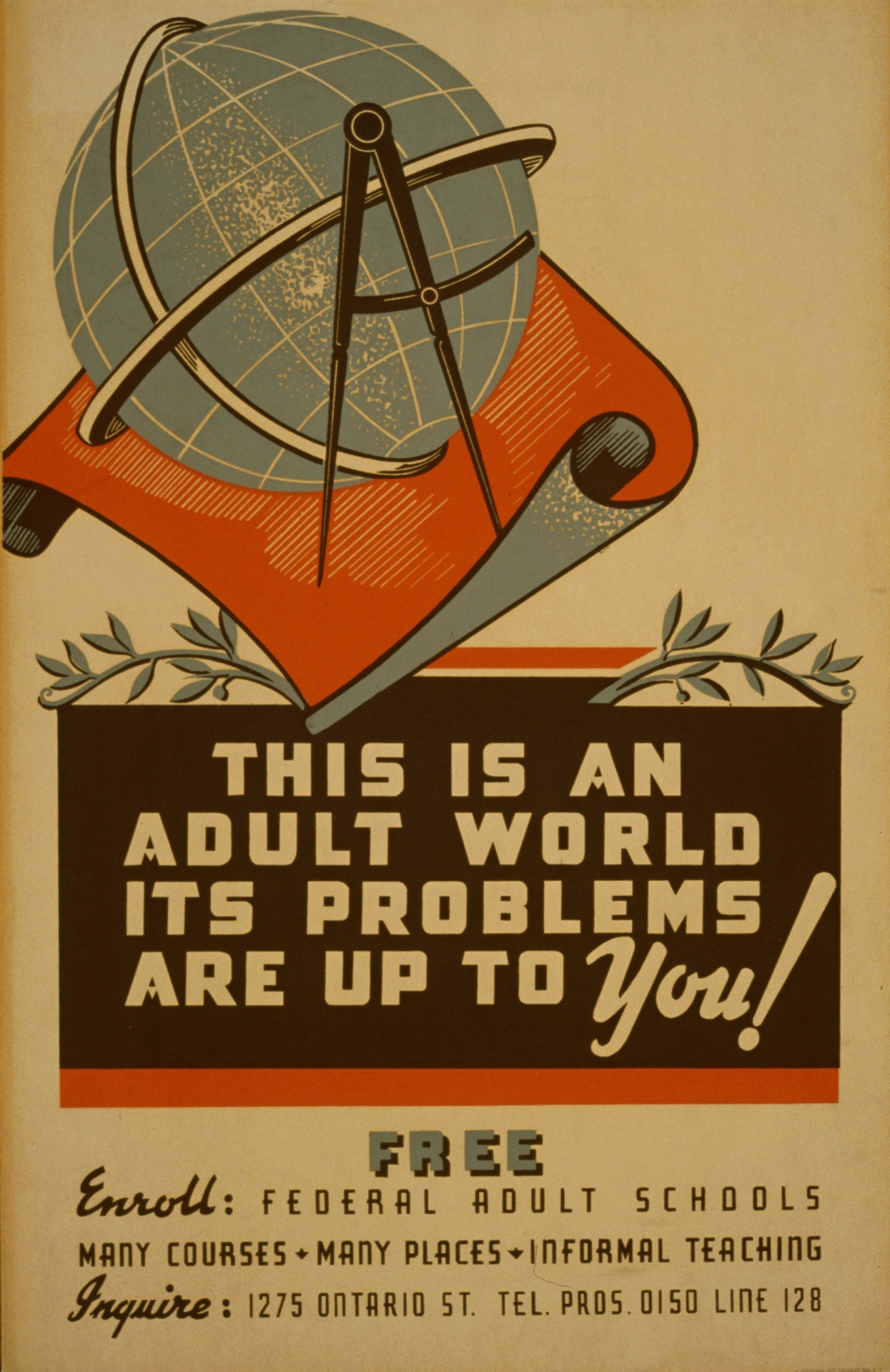 Felnőttképzési Vintage poszter
