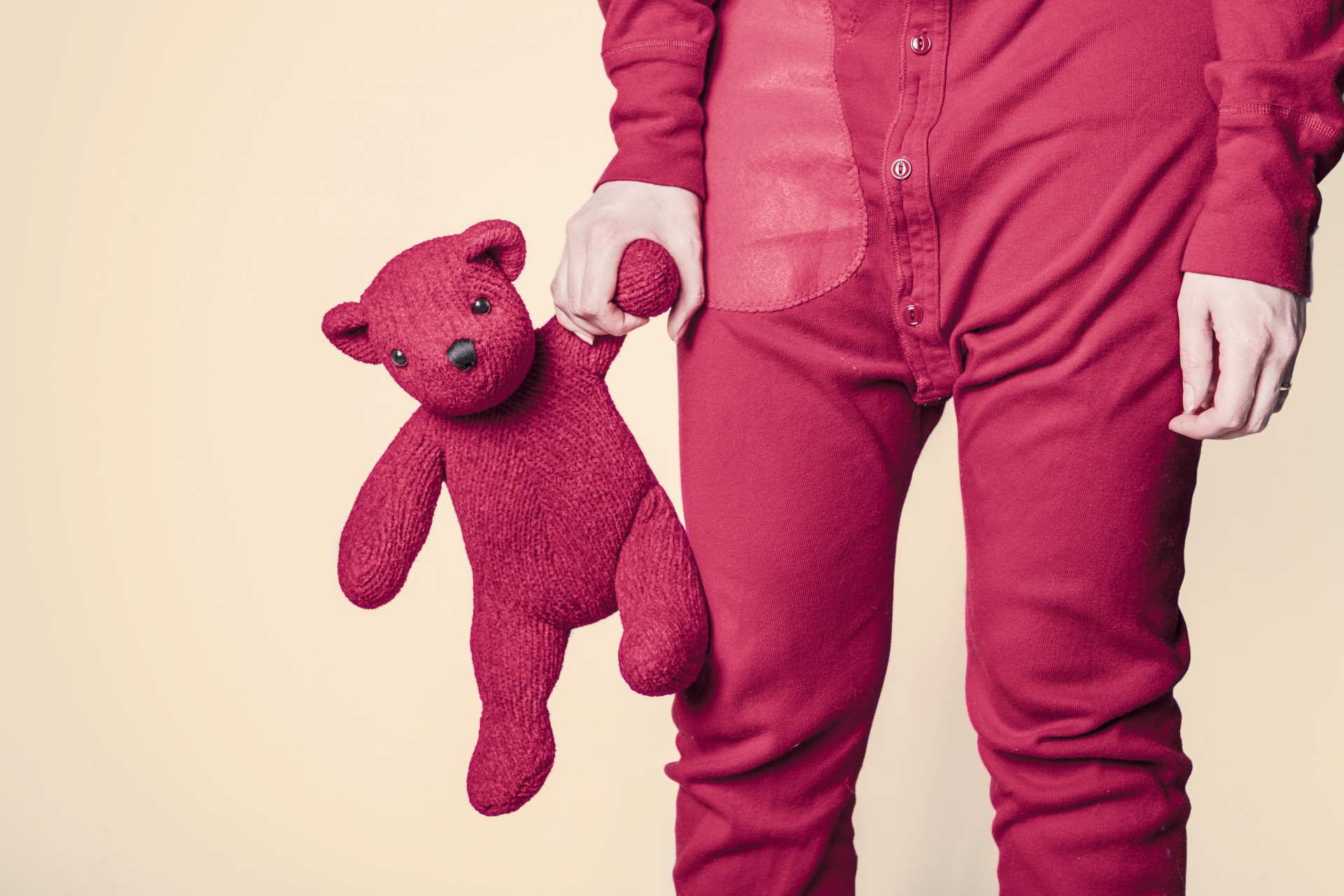 Adulto, pijamas, Pooh, color de rosa cal