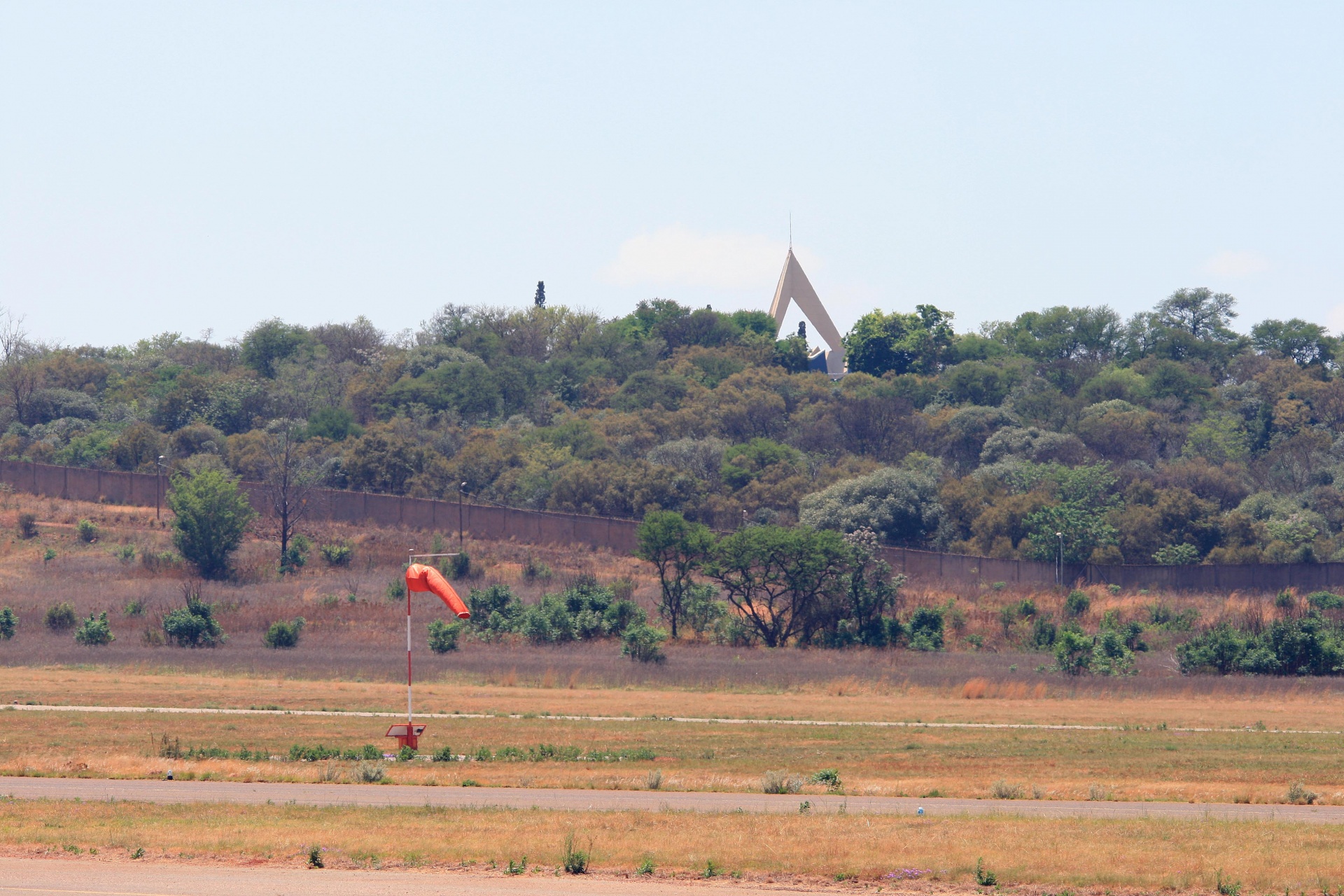 Airfield With Windsock