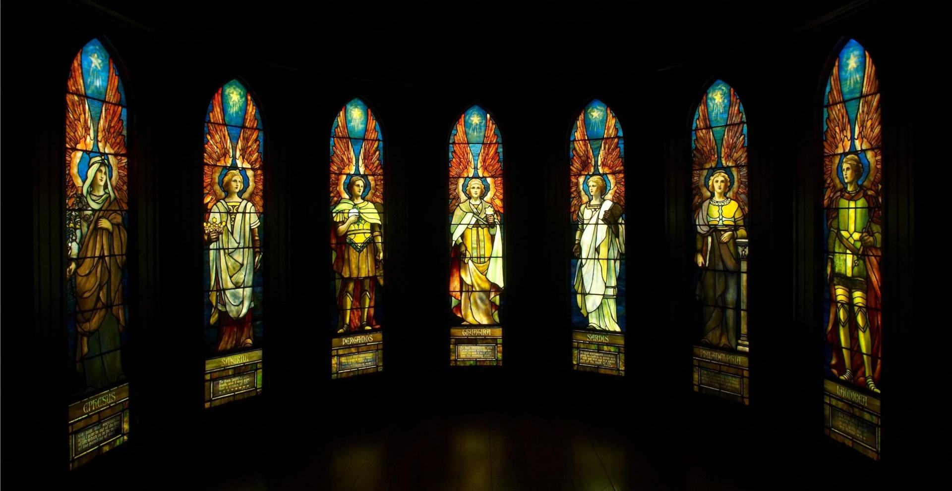 Angels in Stained Glass Windows