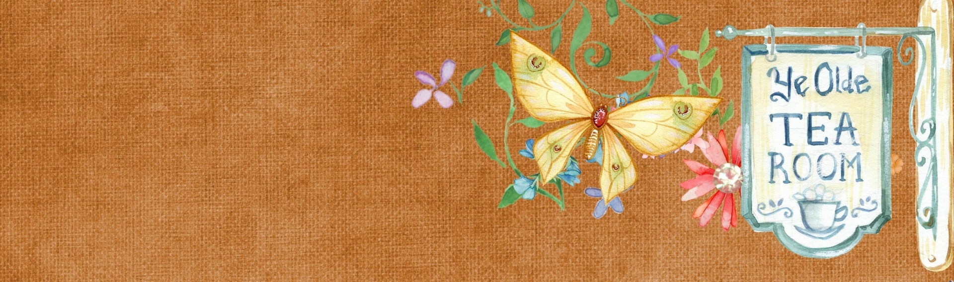 バナーウェブロマンチックな蝶