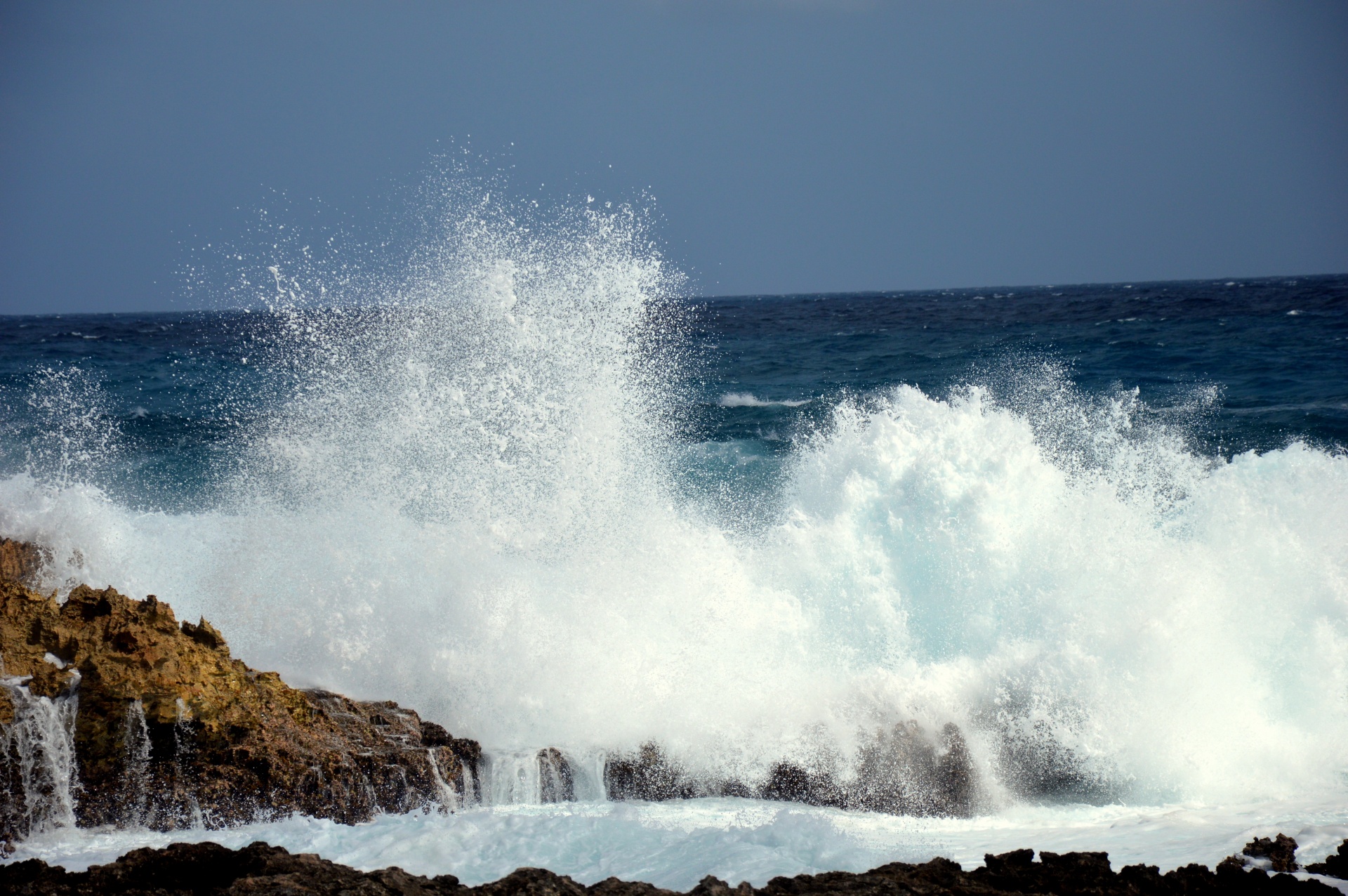 Hermosa las olas, tormentas, mar