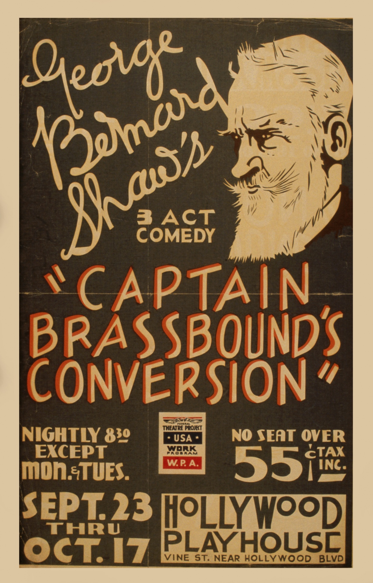 Poster Bernard Shaw Comédia Vintage