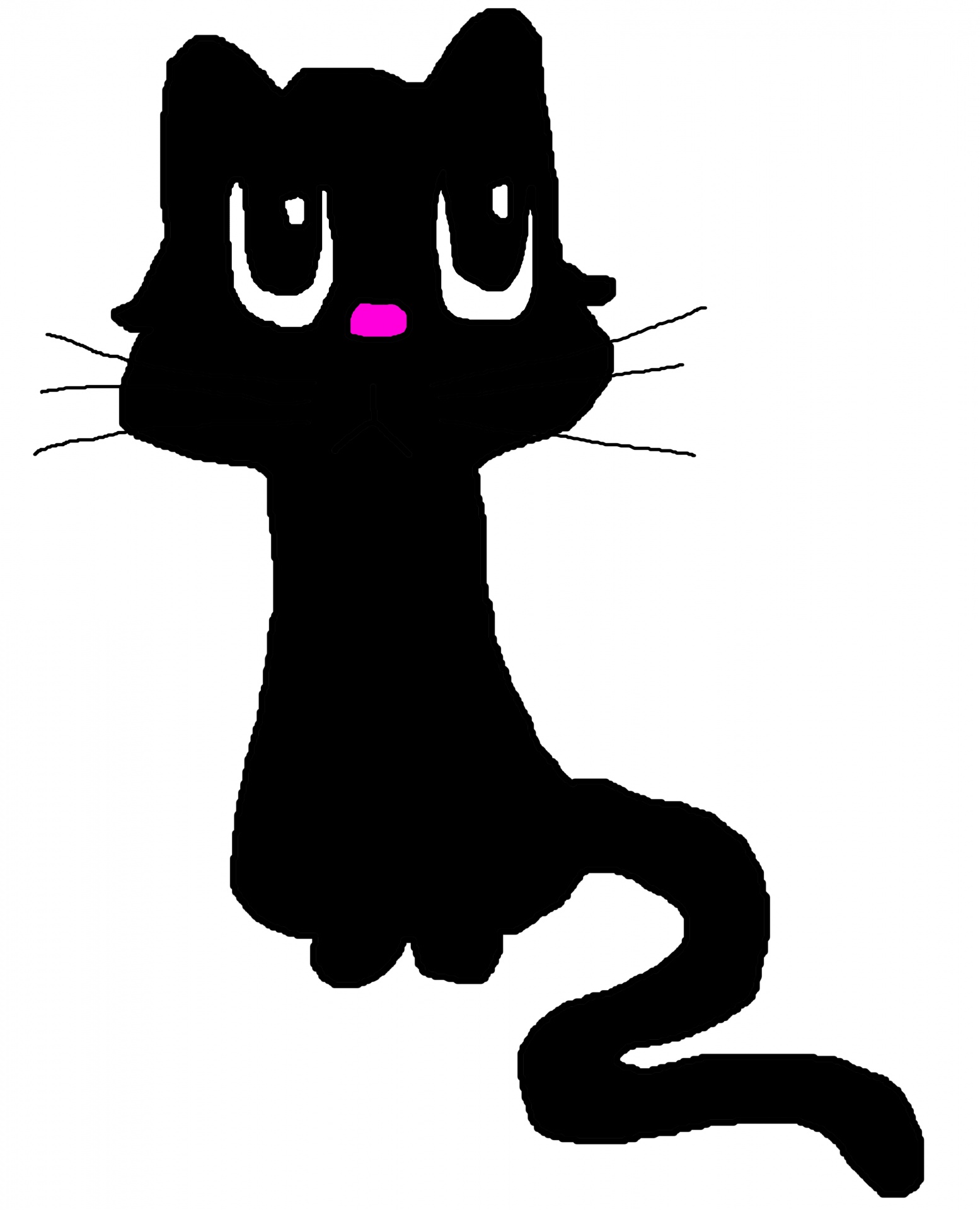 Doodle do gato preto