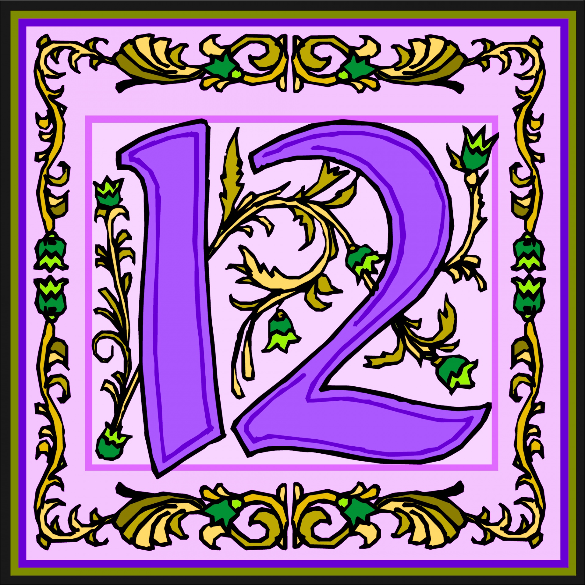 花の紫色の数12