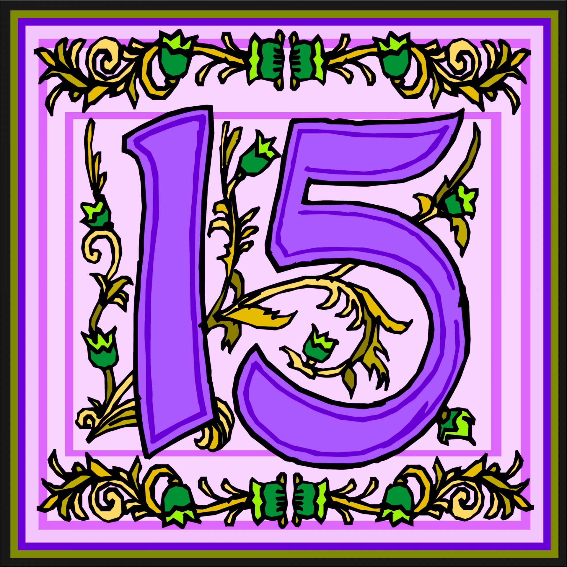 花の紫色の数15