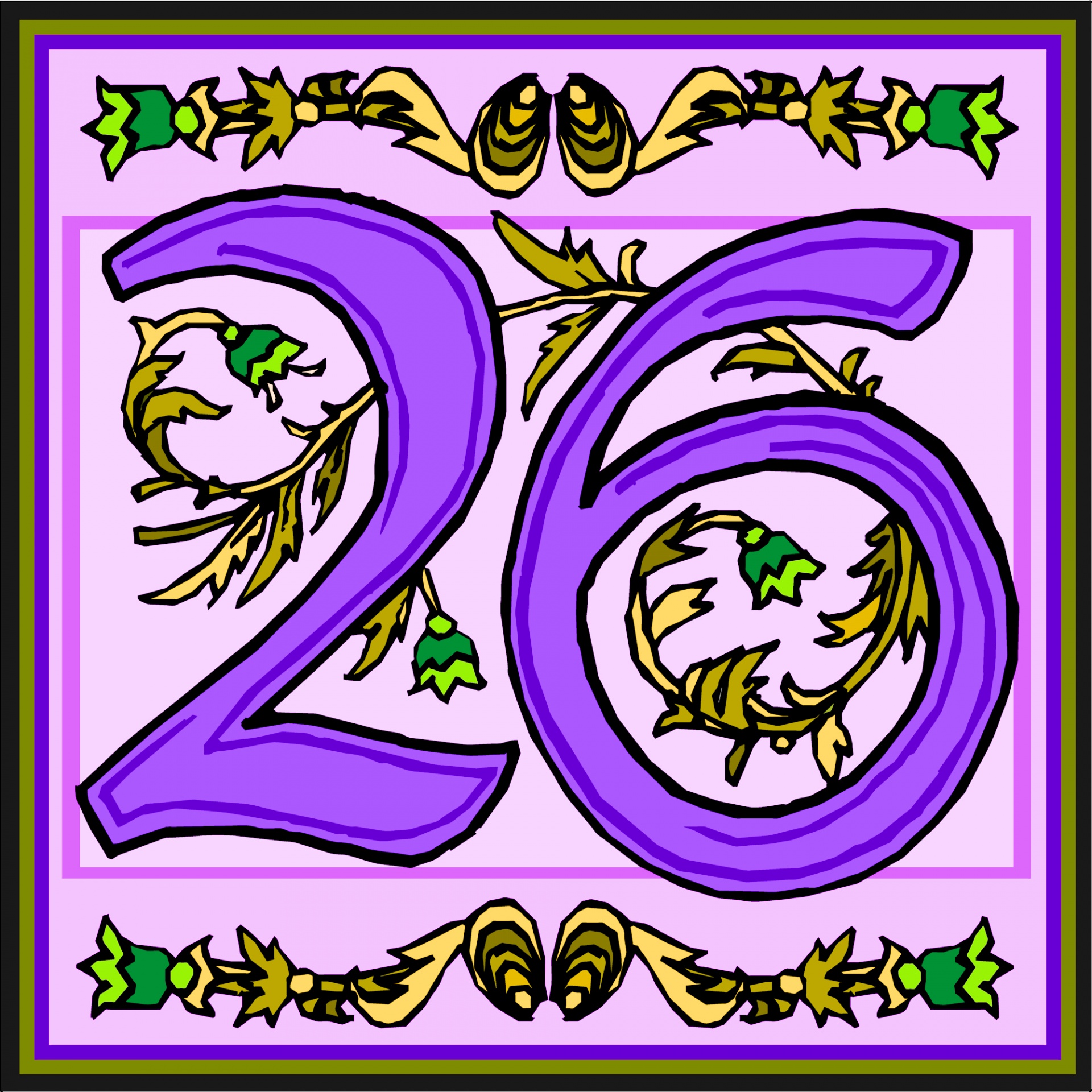 花の紫色の数26