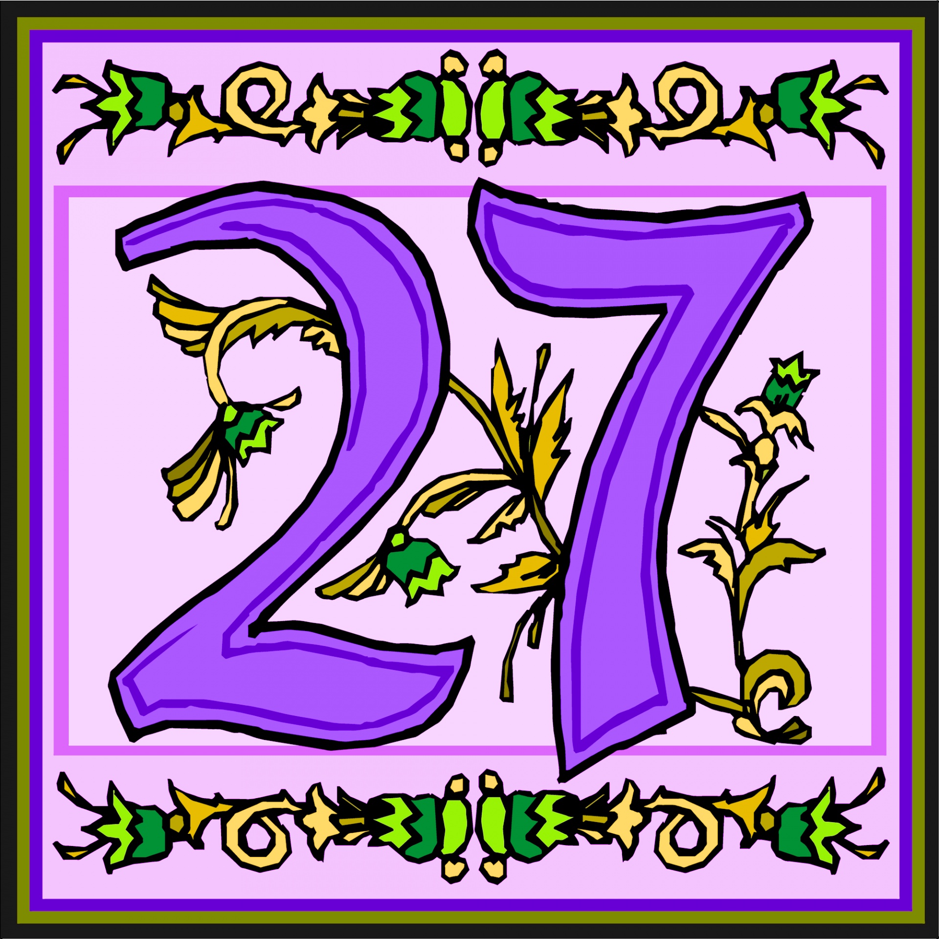 Flowery Purple Number 27