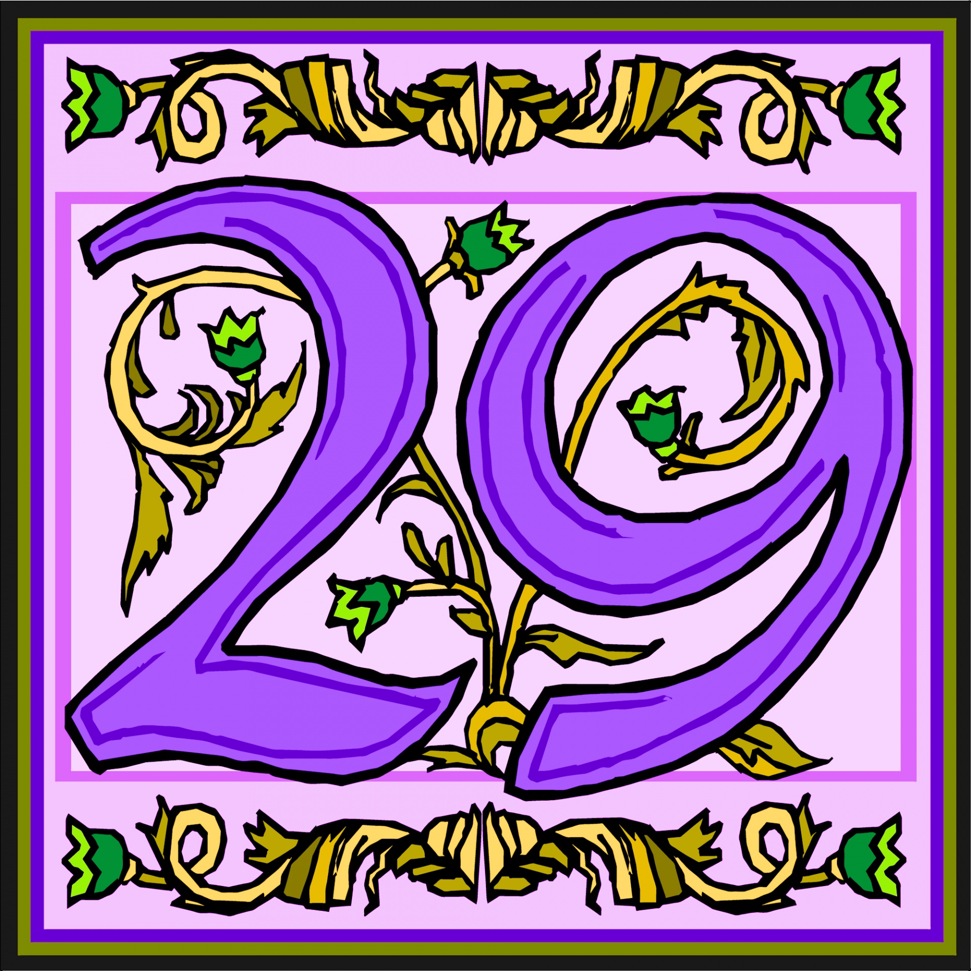 Flowery Purple Number 29
