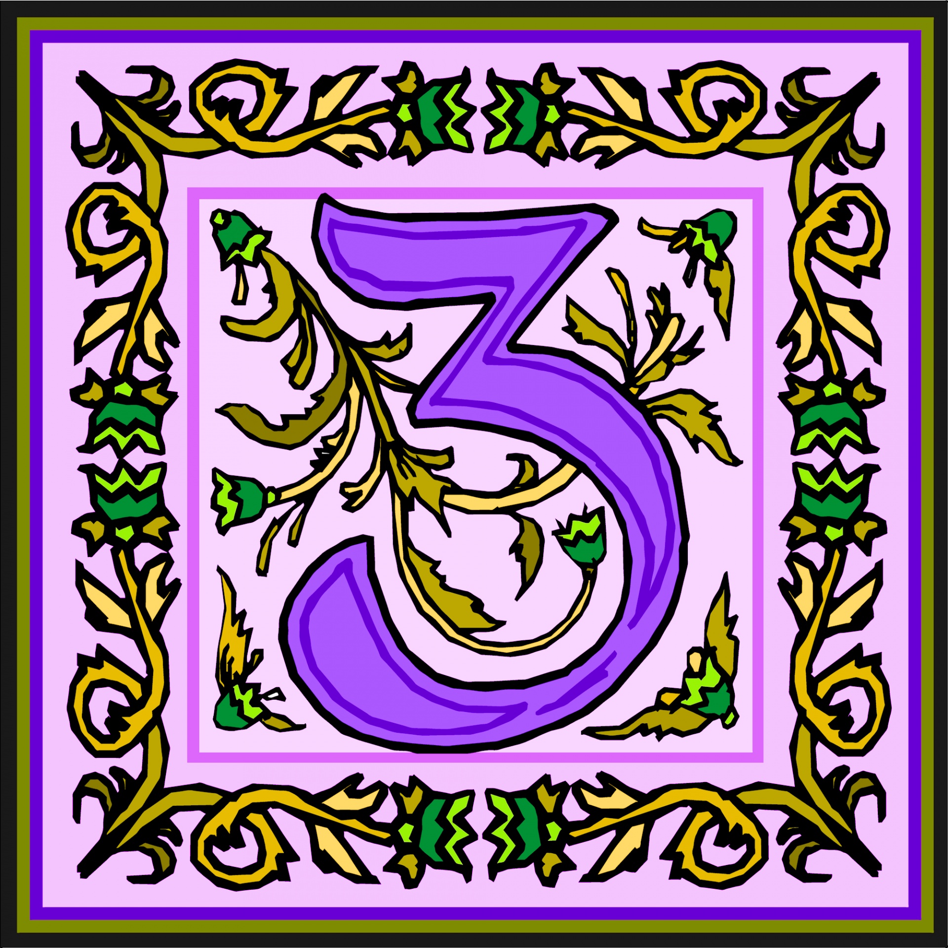 花の紫色の数3