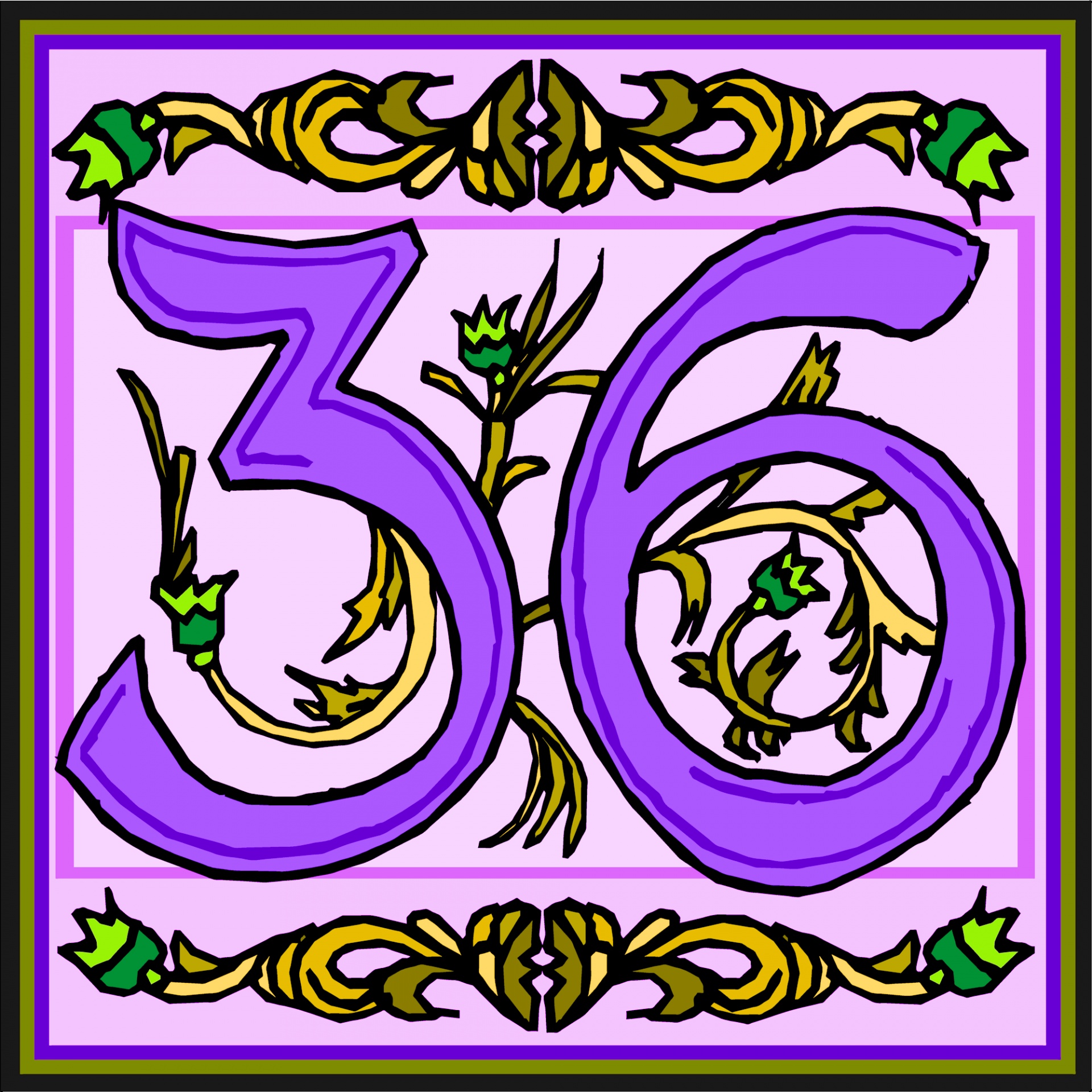 花の紫色の数36