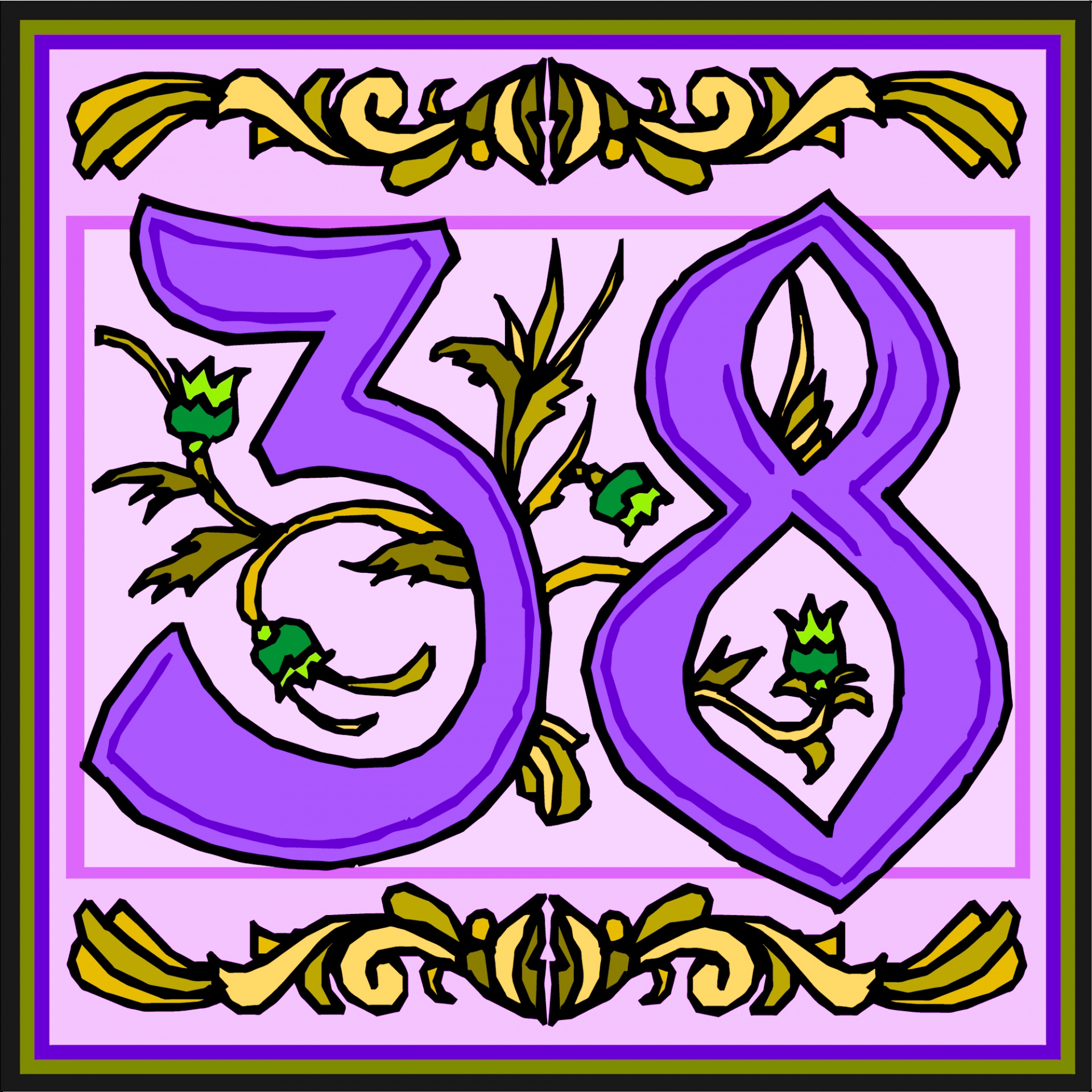 花の紫色の数38