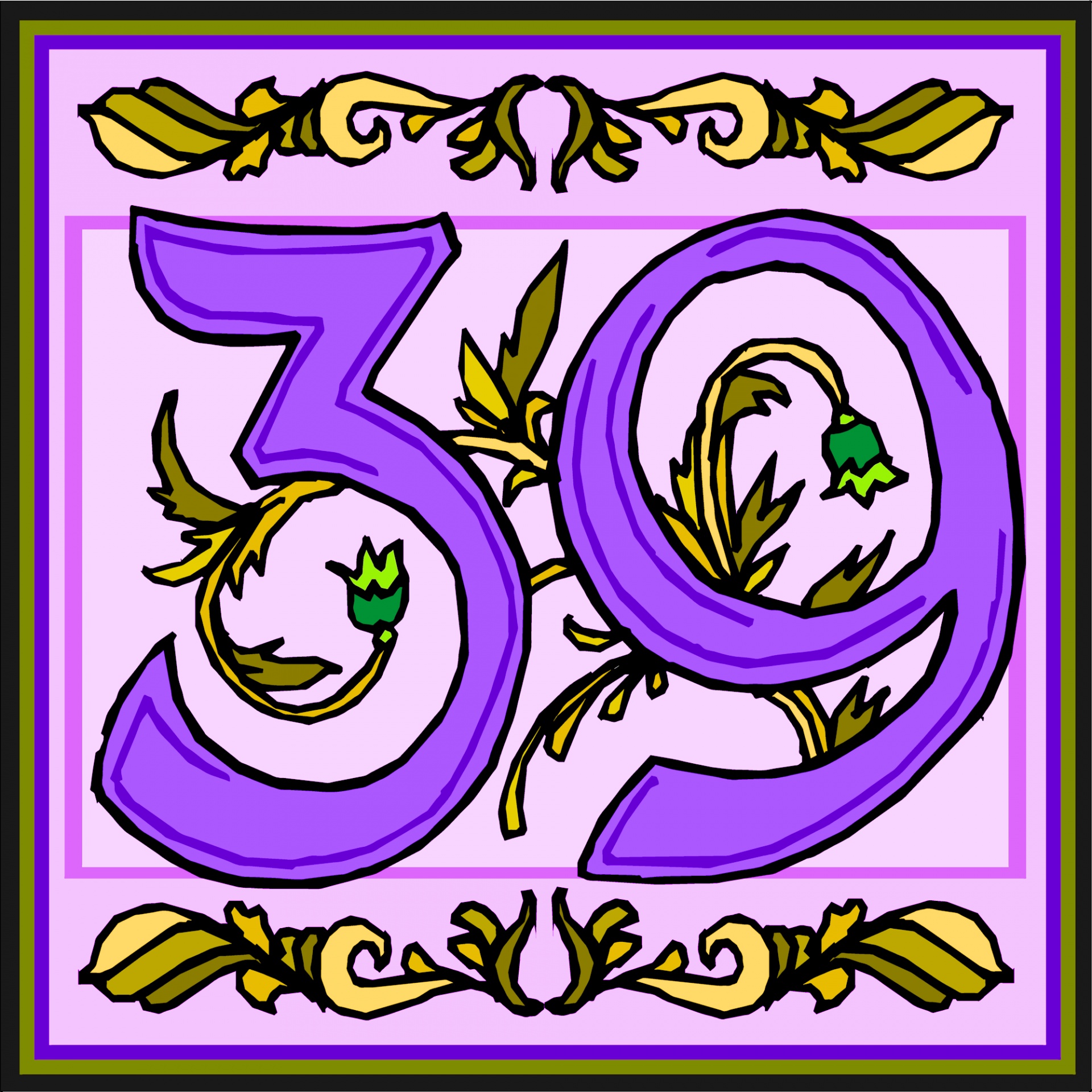 Flowery Purple Number 39