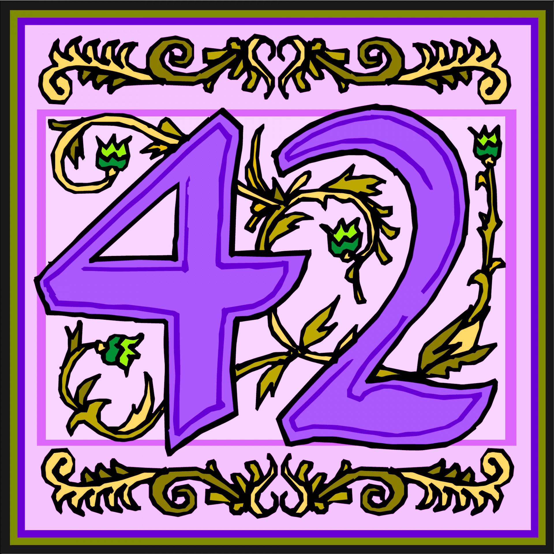 Flowery Purple Number 42