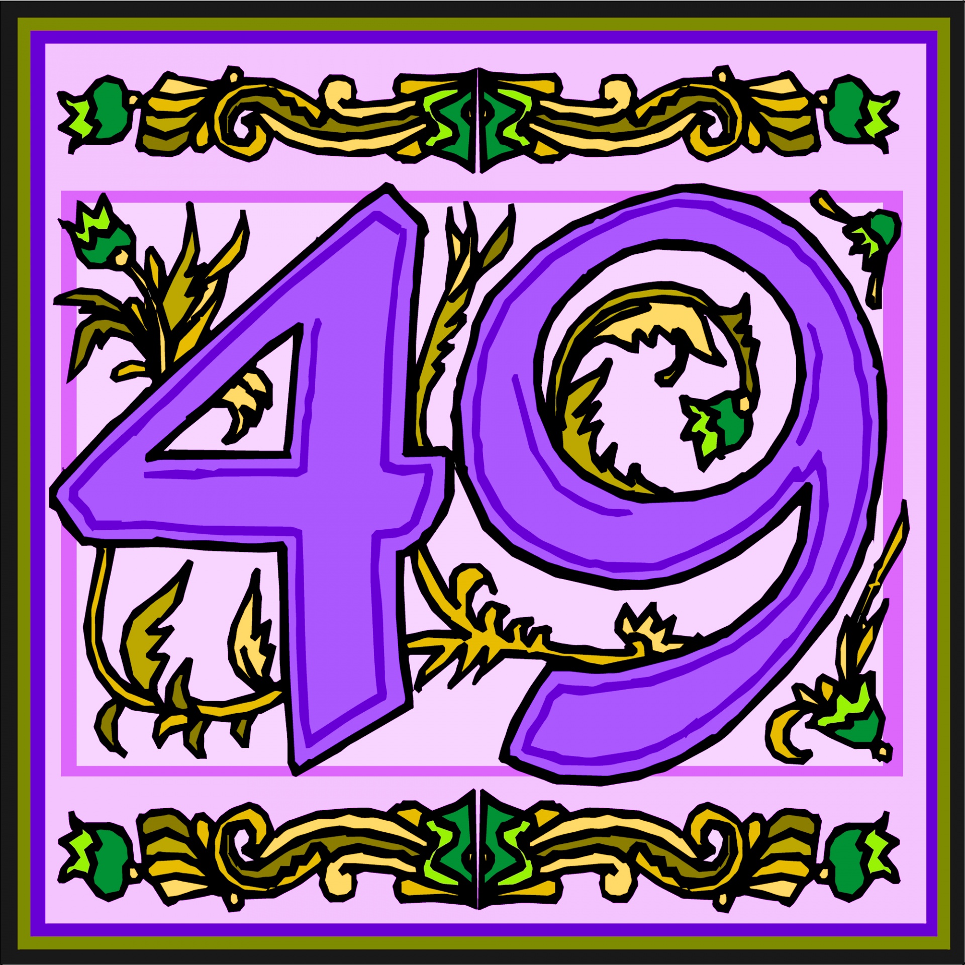 花の紫色の数49