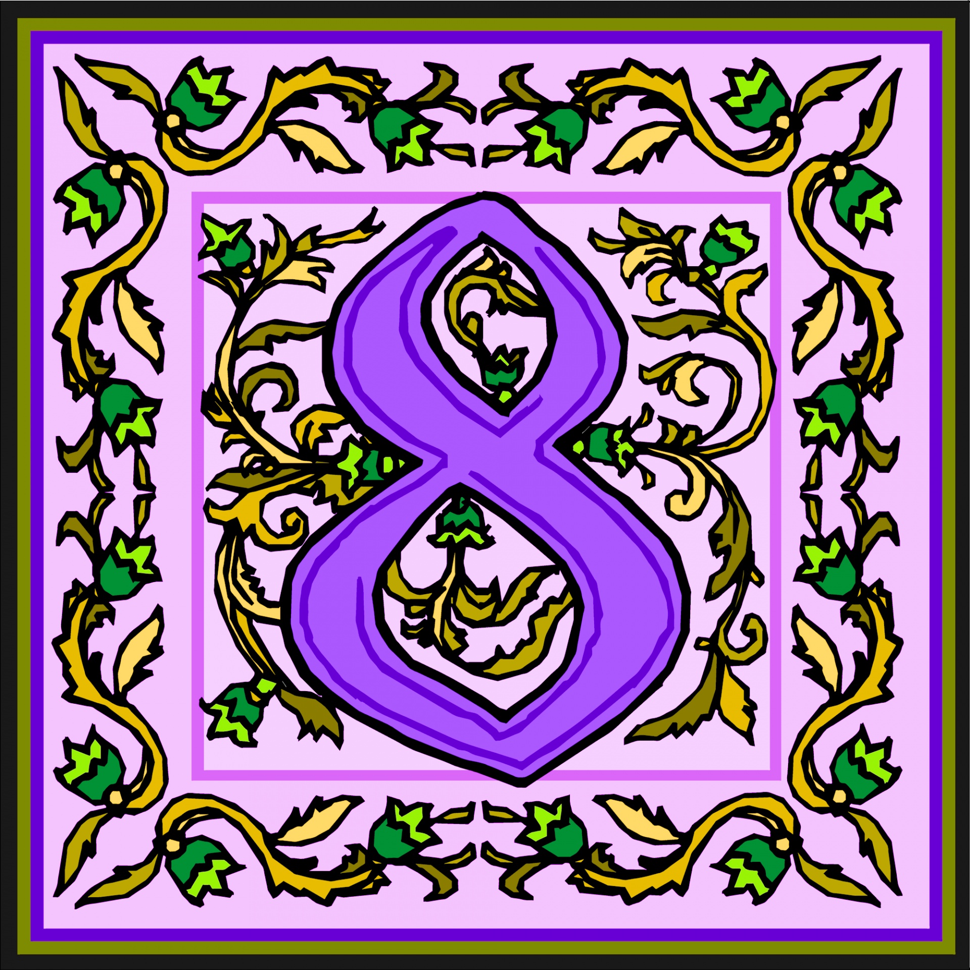 花の紫色の数8
