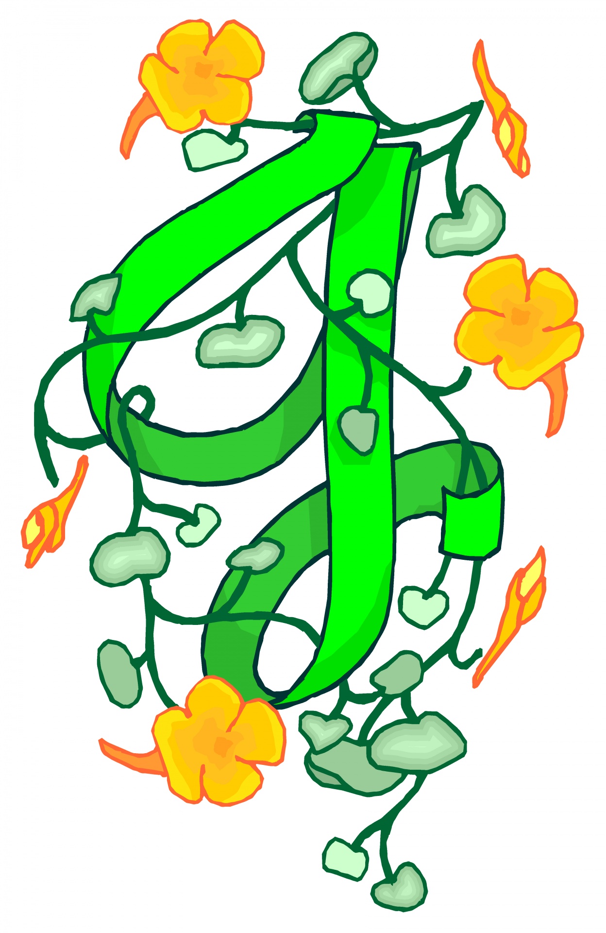 花の緑の手紙G