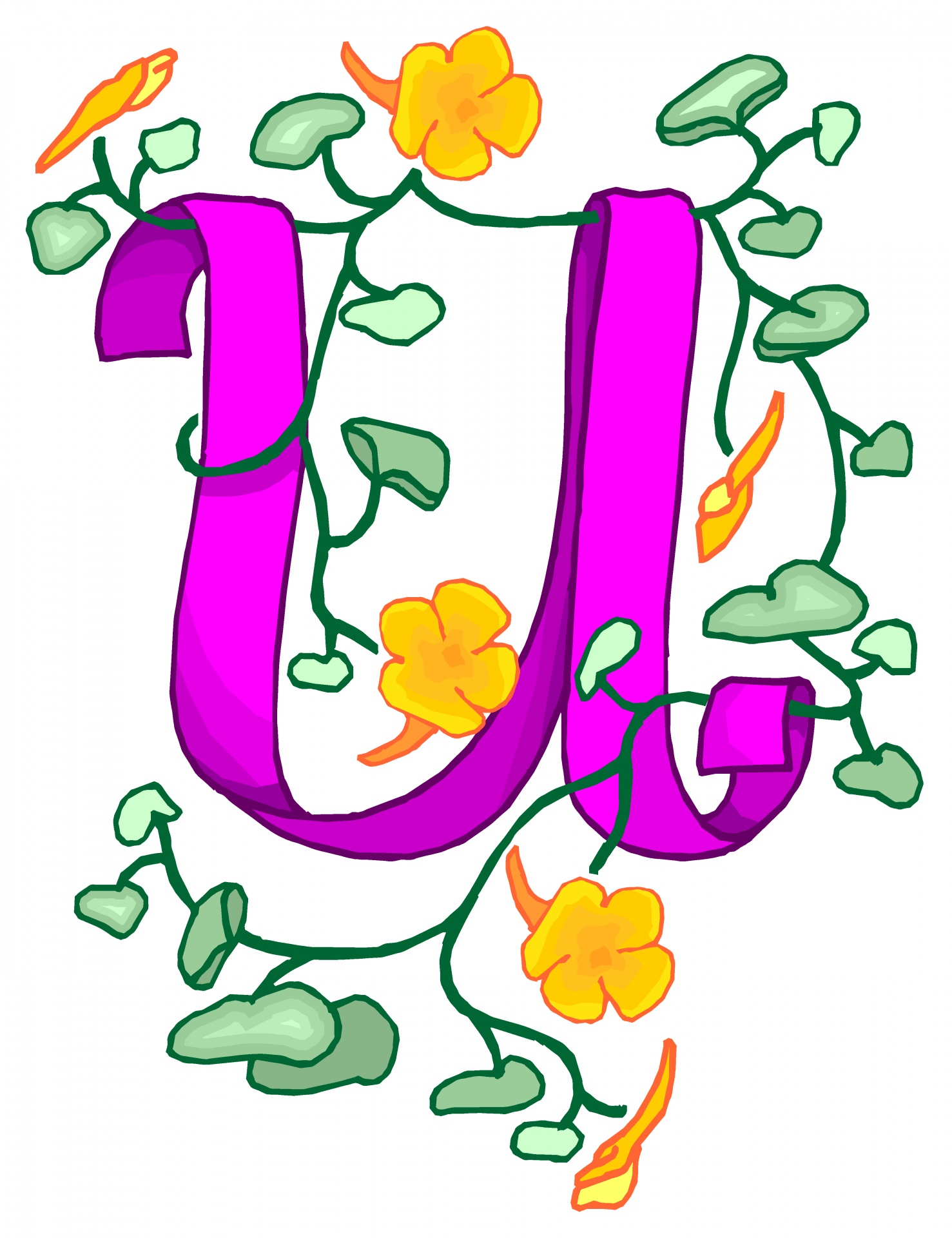 花の紫色の手紙U